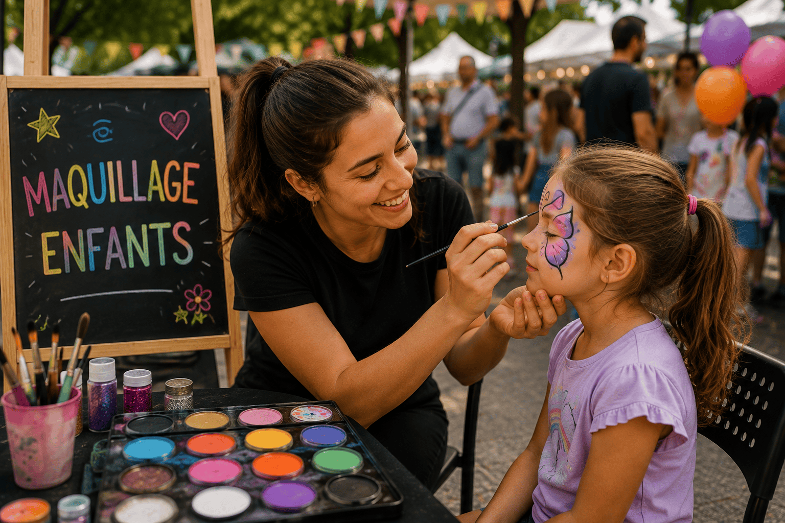 Maquillage enfants pour événement à Paris