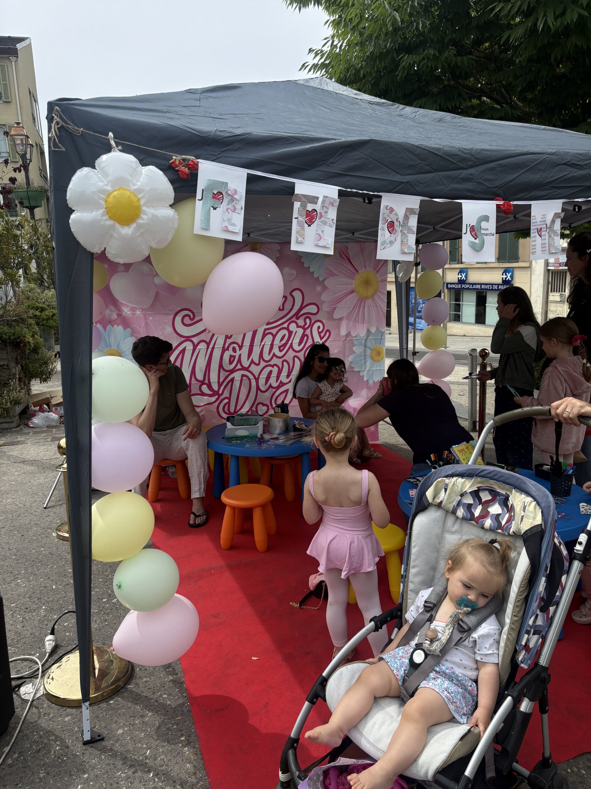 Réalisation Sacha Events sur le marché communal de Montmorency