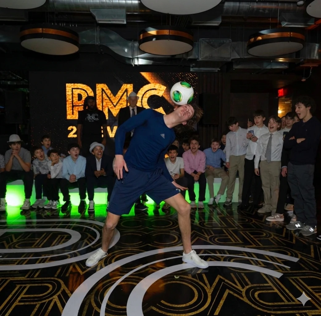 Animation foot freestyle pendant une Bar Mitzvah à Paris