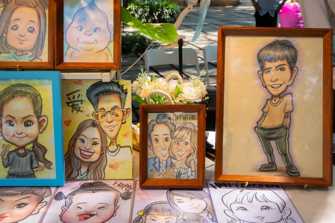 Caricatures humoristiques réalisées pendant une Bar Mitzvah à Paris