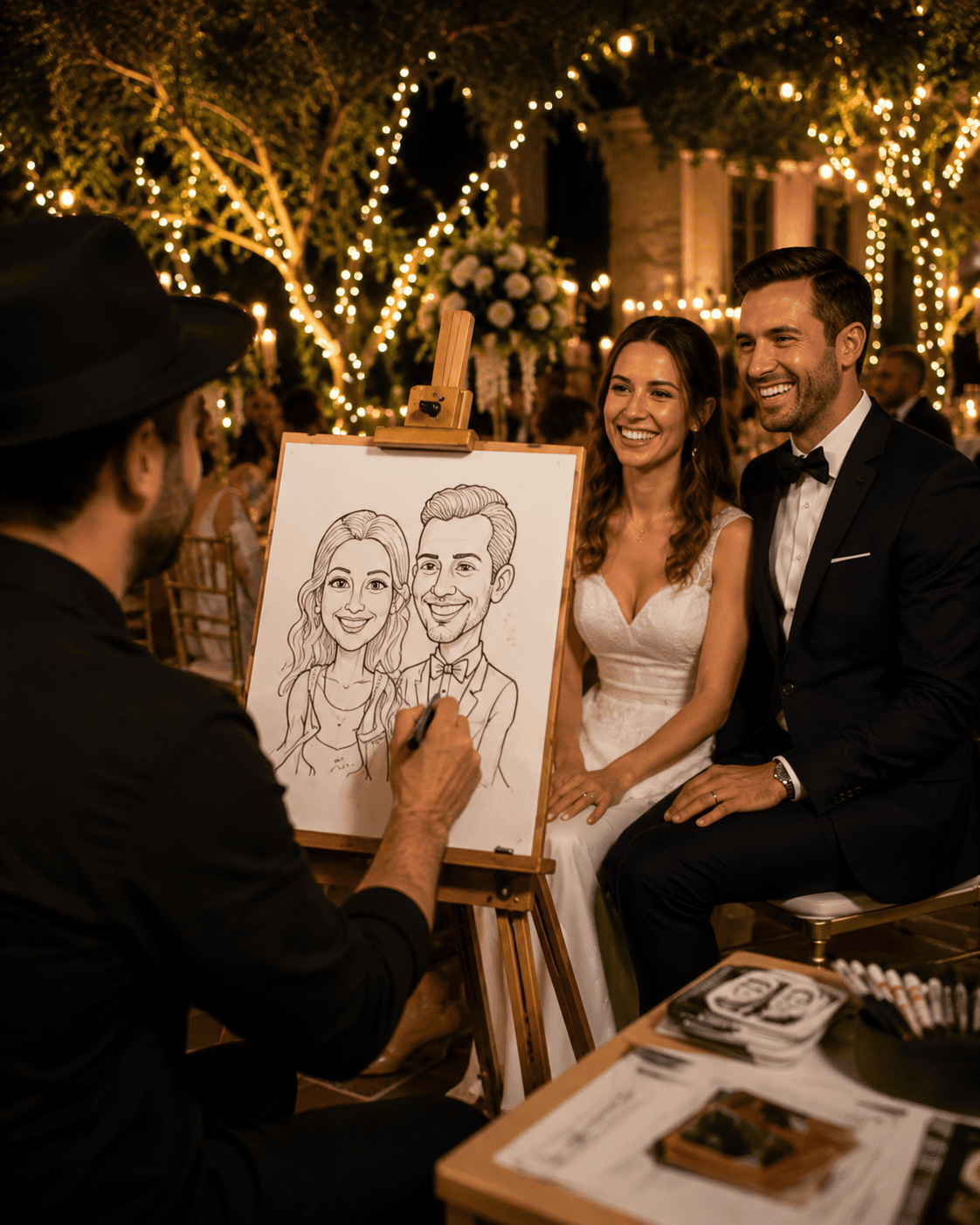 Illustrateur live pour mariage à Paris et en Île-de-France