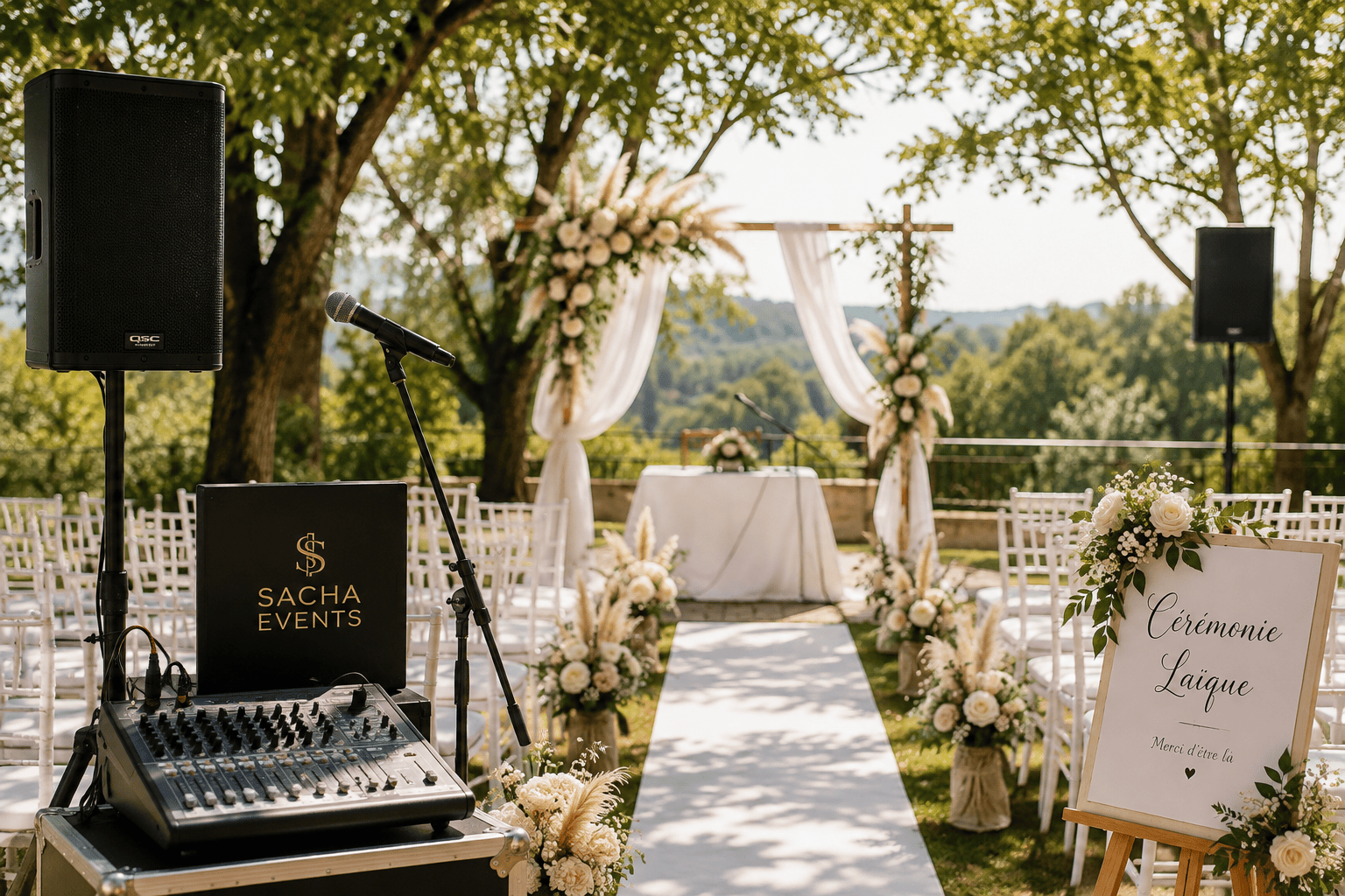 Sonorisation de cérémonie laïque de mariage à Paris et en Île-de-France