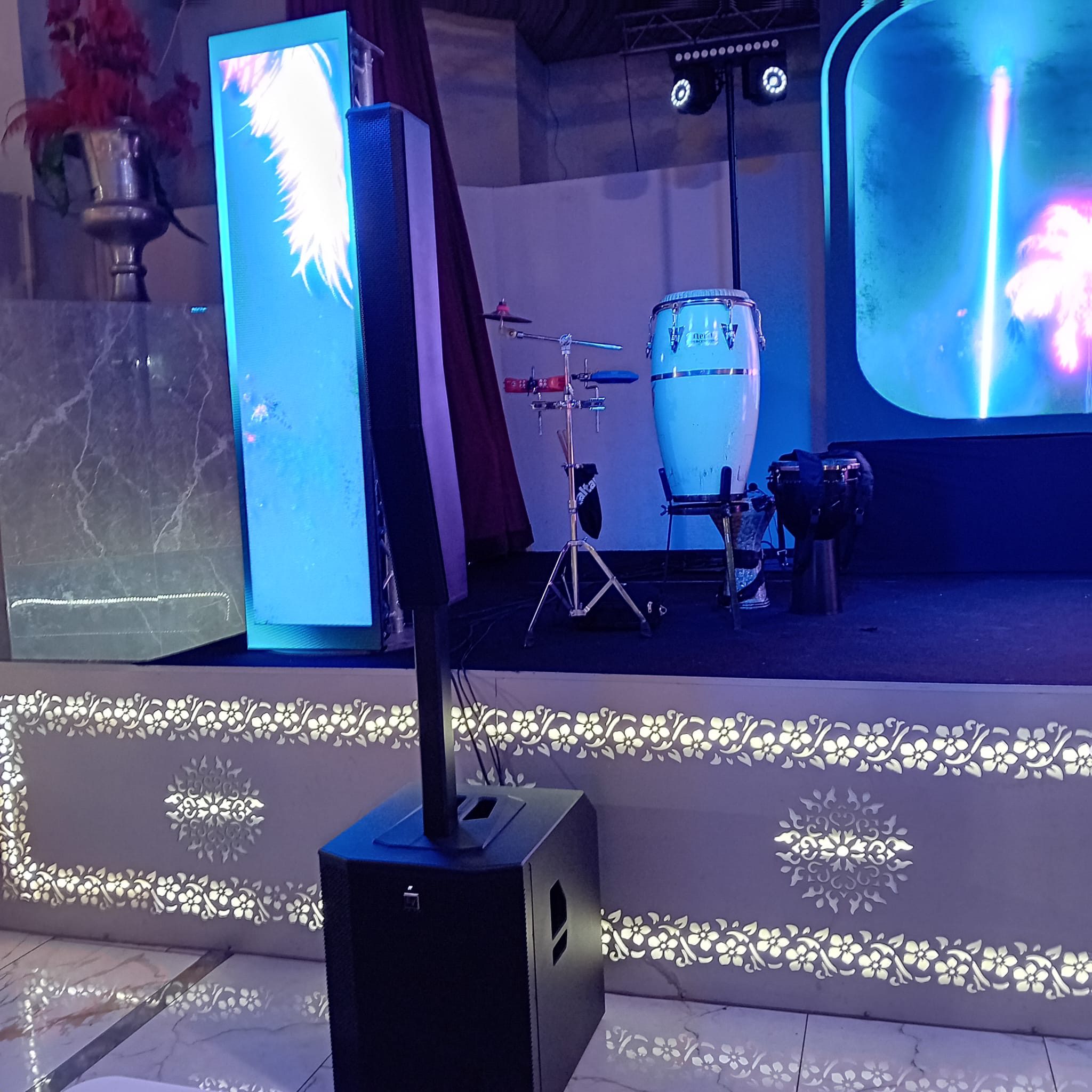 Colonne LED sur scène pendant la Bar Mitzvah de Samuel