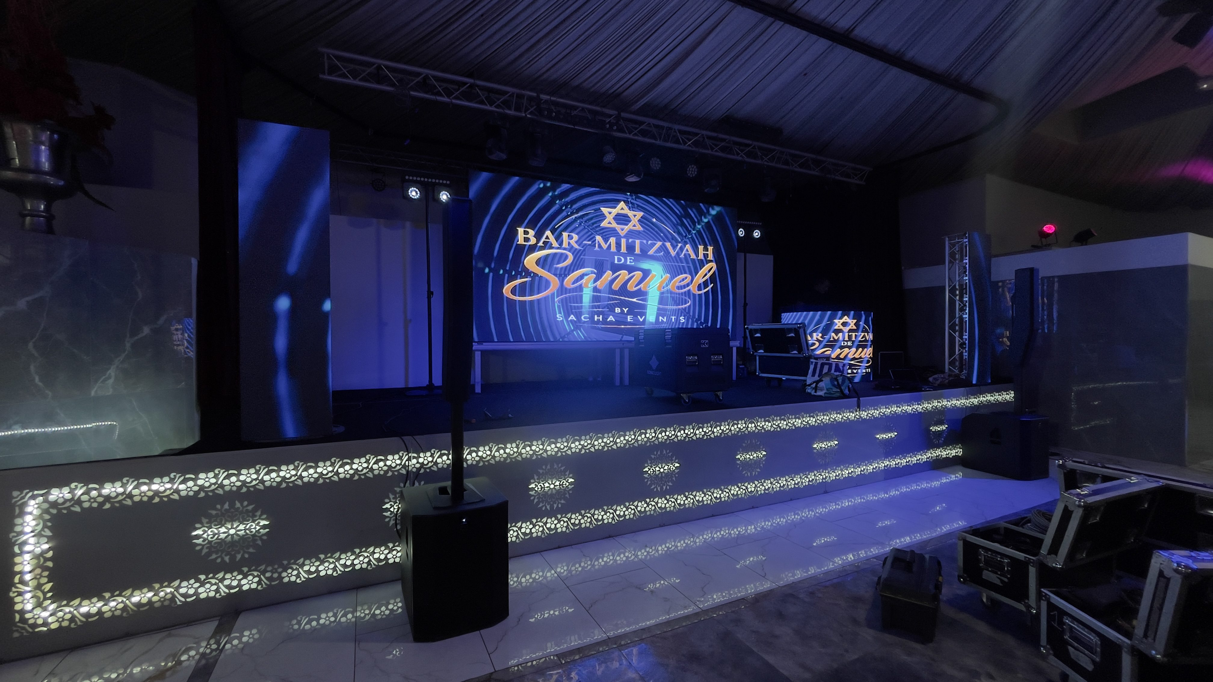 Scénographie et éclairage de la Bar Mitzvah de Samuel